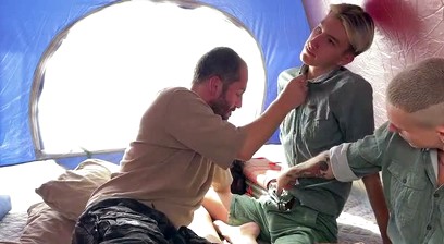 Stepfather in a Tent in the Forest Seduced Two Students for Sex