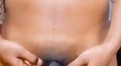 Limp penis jump in slow motion
