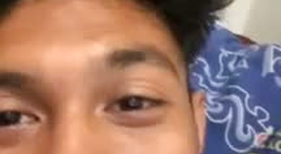 Asian straight show off his asshole