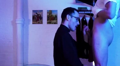Catholic priest rawdogs horny Jace Maden