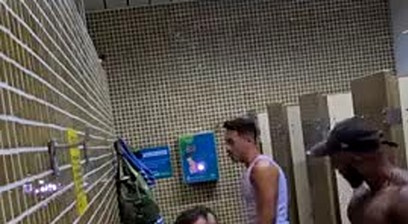 Fuck in the gym bathroom