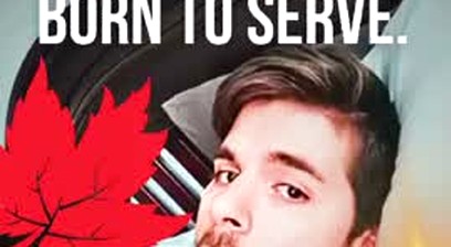Canadian bureaucrat Miguel Pommainville-Cléroux shows his service