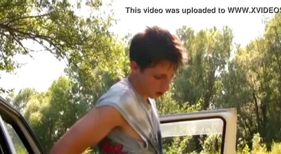 Continuation of two hot dudes having fun in the woods! Watch these sun-tanned athletic guys going