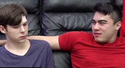 Cute Young Twink Gets His Tight Asshole Filled With His Stepbrothers Hot Jizz