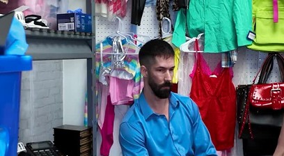 Twink Caught Stealing Cucumber, Now The Security's Determined To Fuck Him With It