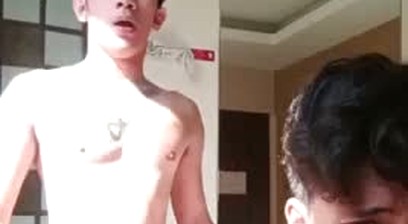 Asian twin straight gets fuck
