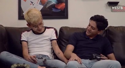 Gamer Boy Rides the Joystick